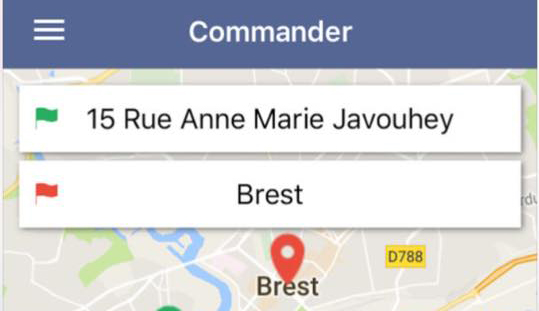 Application mobile Taxis Brestois 801